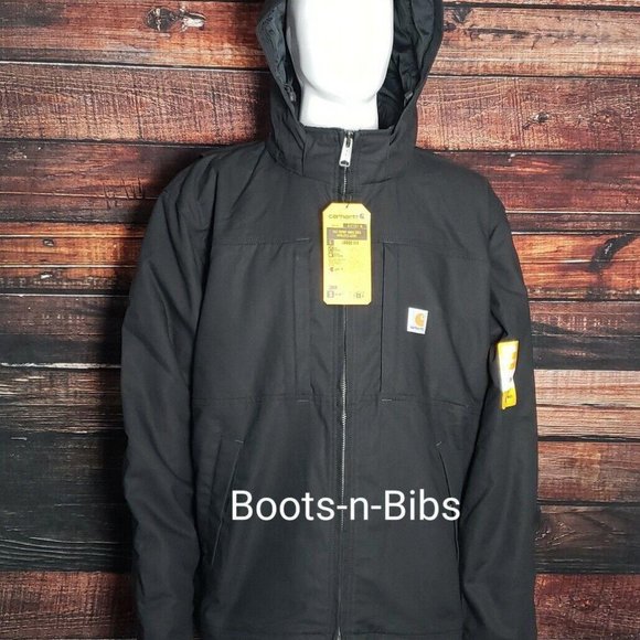 Carhartt Other - Carhartt Coat Jacket 102207 Mens 2XL Reg Full Swing Insulated Duck Cryder Black